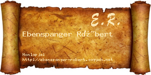 Ebenspanger Róbert névjegykártya